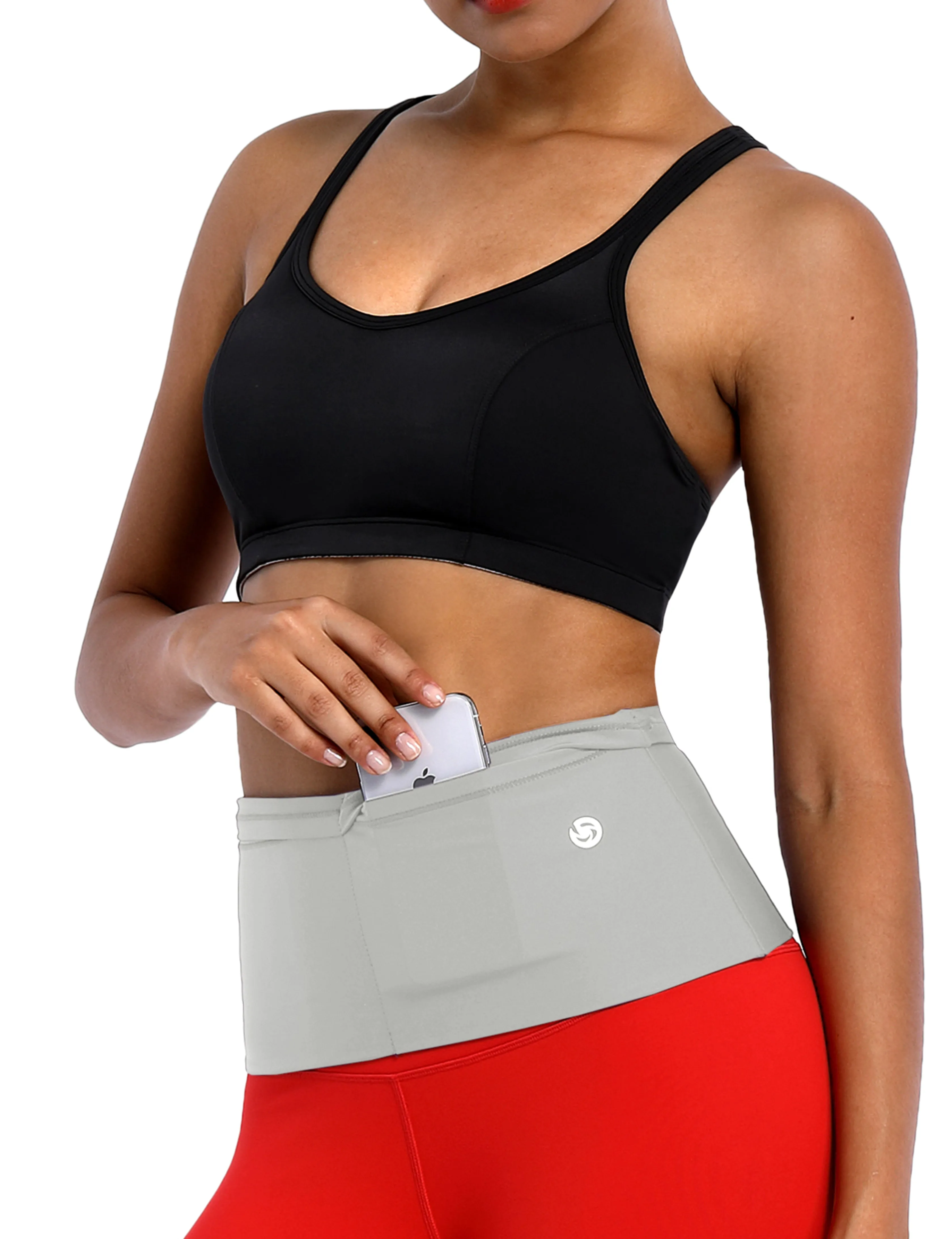 4 Pocket Sports Running Waist Pack lightgray_Jogging