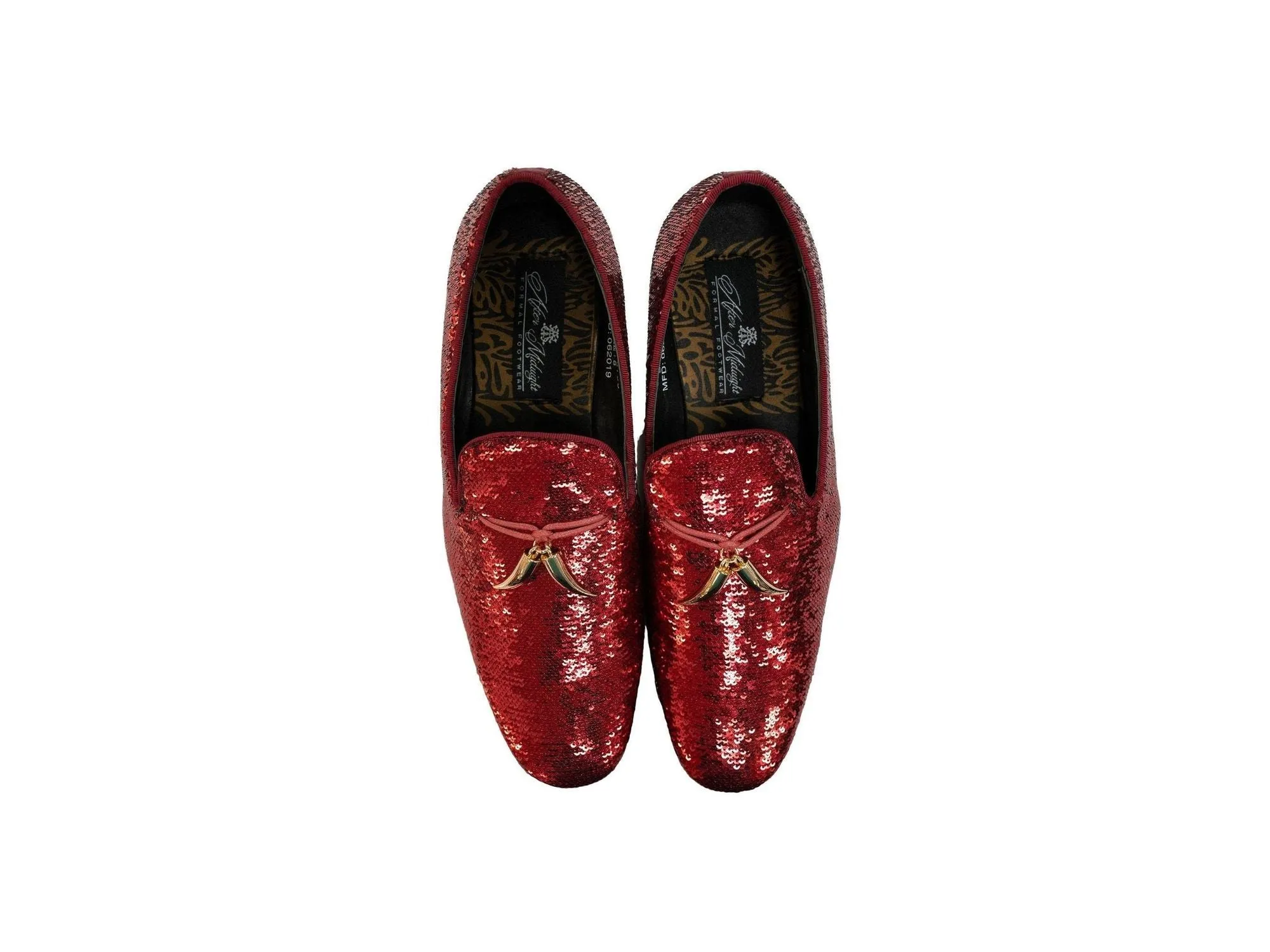 After Midnight Tassel Sequin Formal Loafer in Red