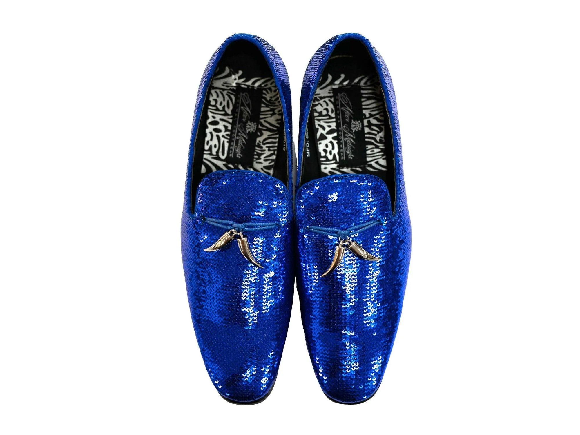 After Midnight Tassel Sequin Formal Loafer in Royal Blue