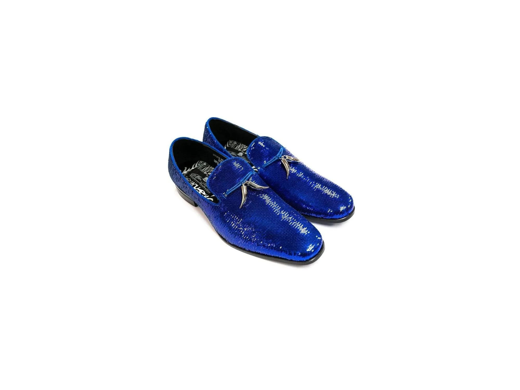 After Midnight Tassel Sequin Formal Loafer in Royal Blue