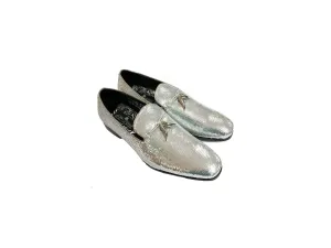 After Midnight Tassel Sequin Formal Loafer in Silver