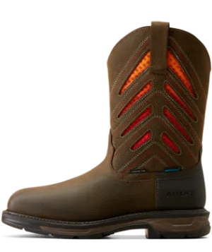 Ariat Boots, 11 inch WorkHog XT VentTEK Waterproof Carbon Toe Work Boot, 10050835 IRON COFFEE