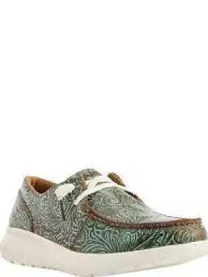 ARIAT HILO VINTAGE TURQUOISE FLORAL EMBOSSED