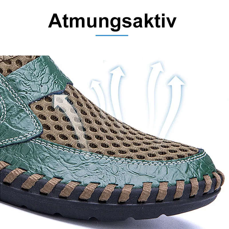 Atmungsaktive Netzschuhe mit Krokoprägung