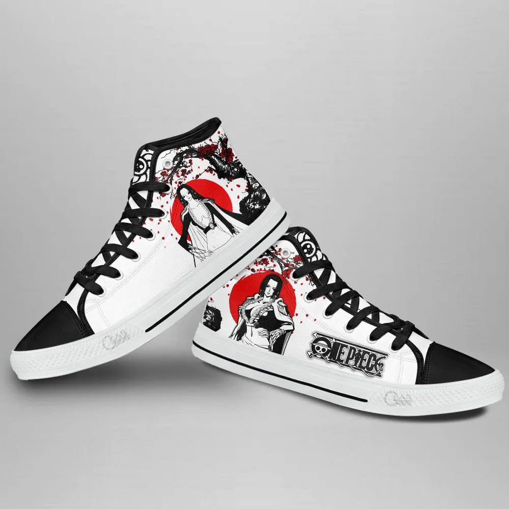 Boa Hancock High Top Shoes Custom Anime OP Sneakers Japan Style