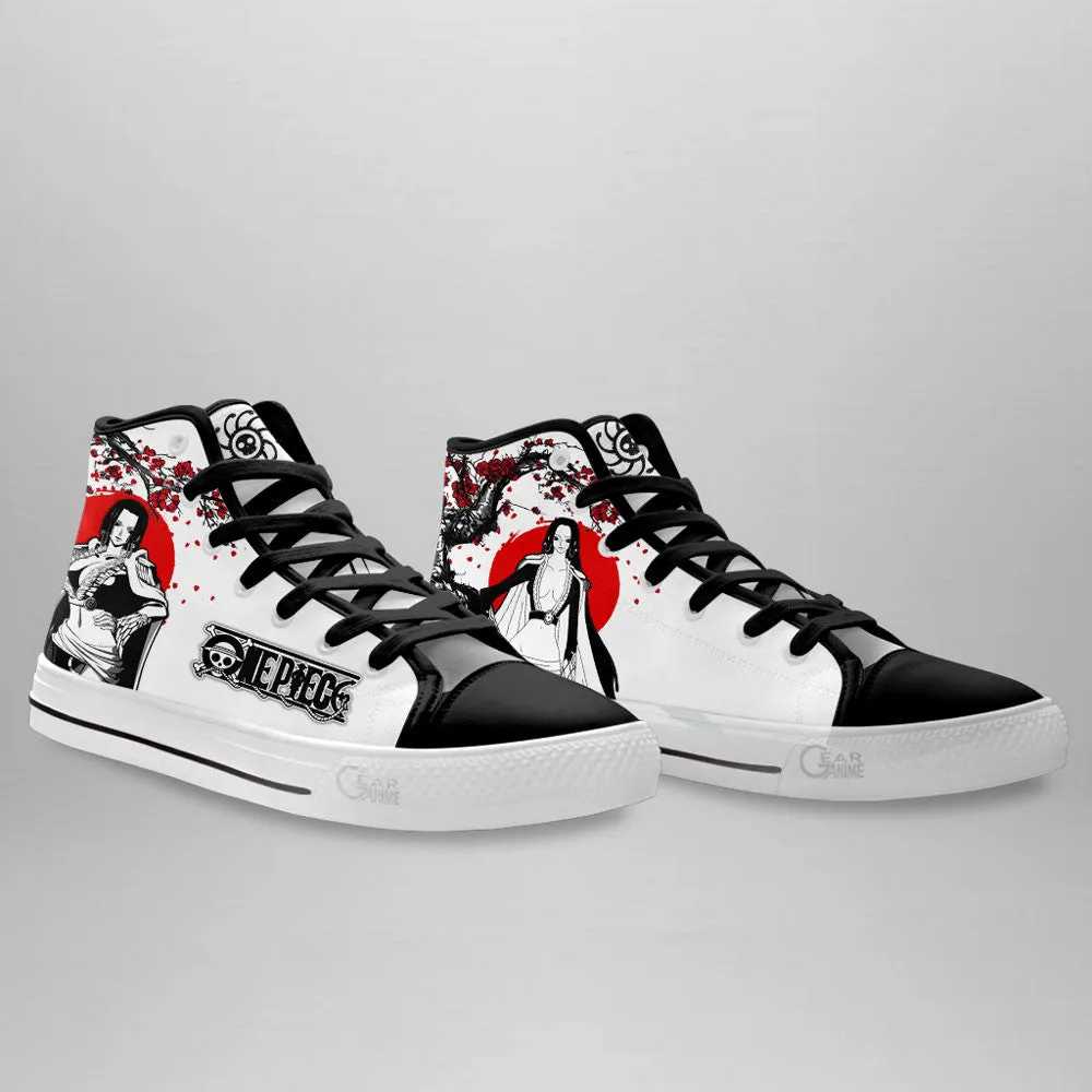 Boa Hancock High Top Shoes Custom Anime OP Sneakers Japan Style