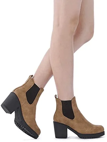 Botas de Tacón Alto para Mujer Camello 5 B(M) US