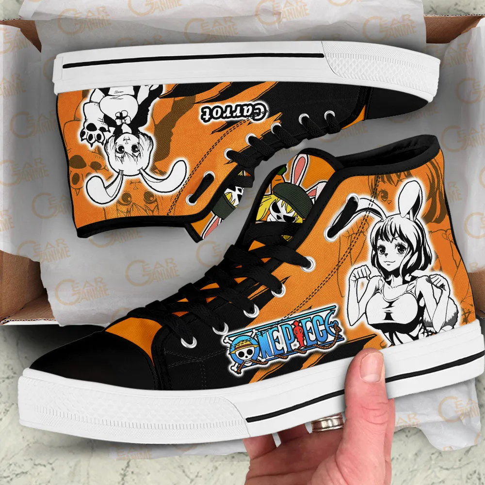 Carrot High Top Shoes OP Custom Anime Sneakers Mix Manga