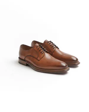 Cognac Chiseled Toe Derby Dress Shoe