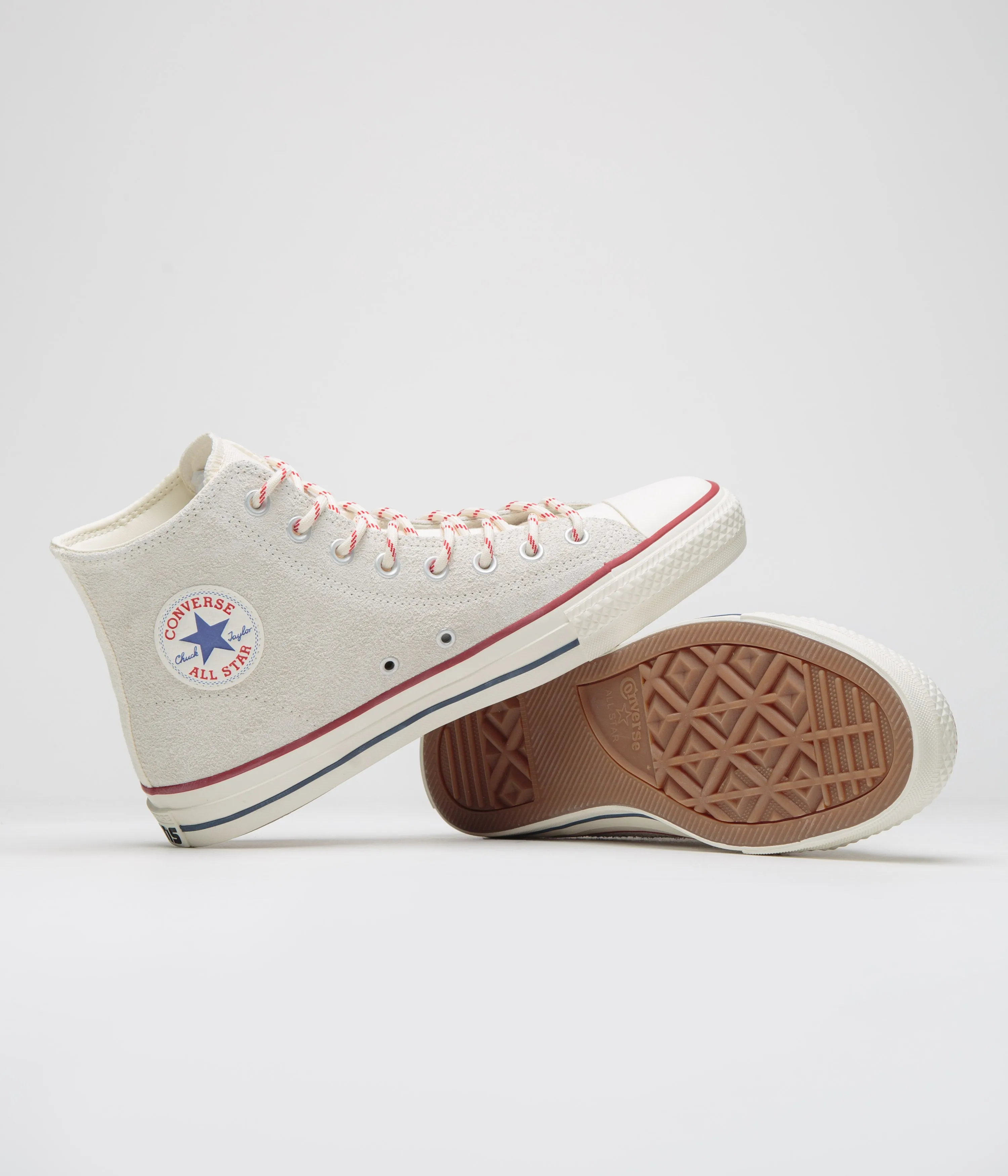 Converse Cons CTAS Pro Hi Outdoor Shoes - Egret / Red / Blue