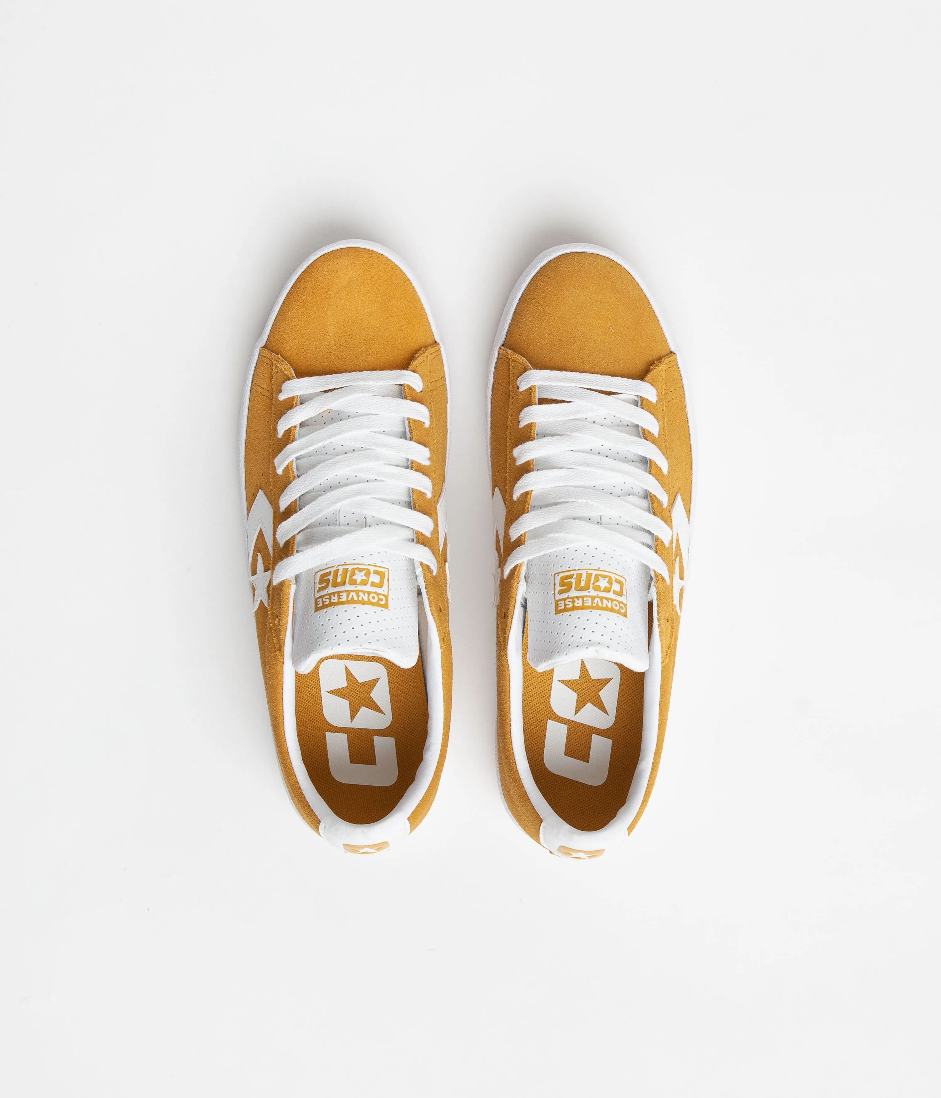 Converse Pro Leather Summer Ox Shoes - Golden Sundial / White / White