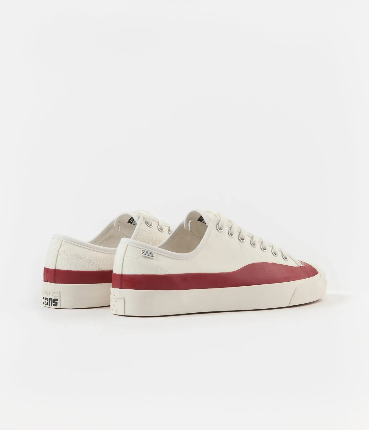 Converse x Pop Trading Company JP Pro Ox Shoes - Egret / Red Dahlia