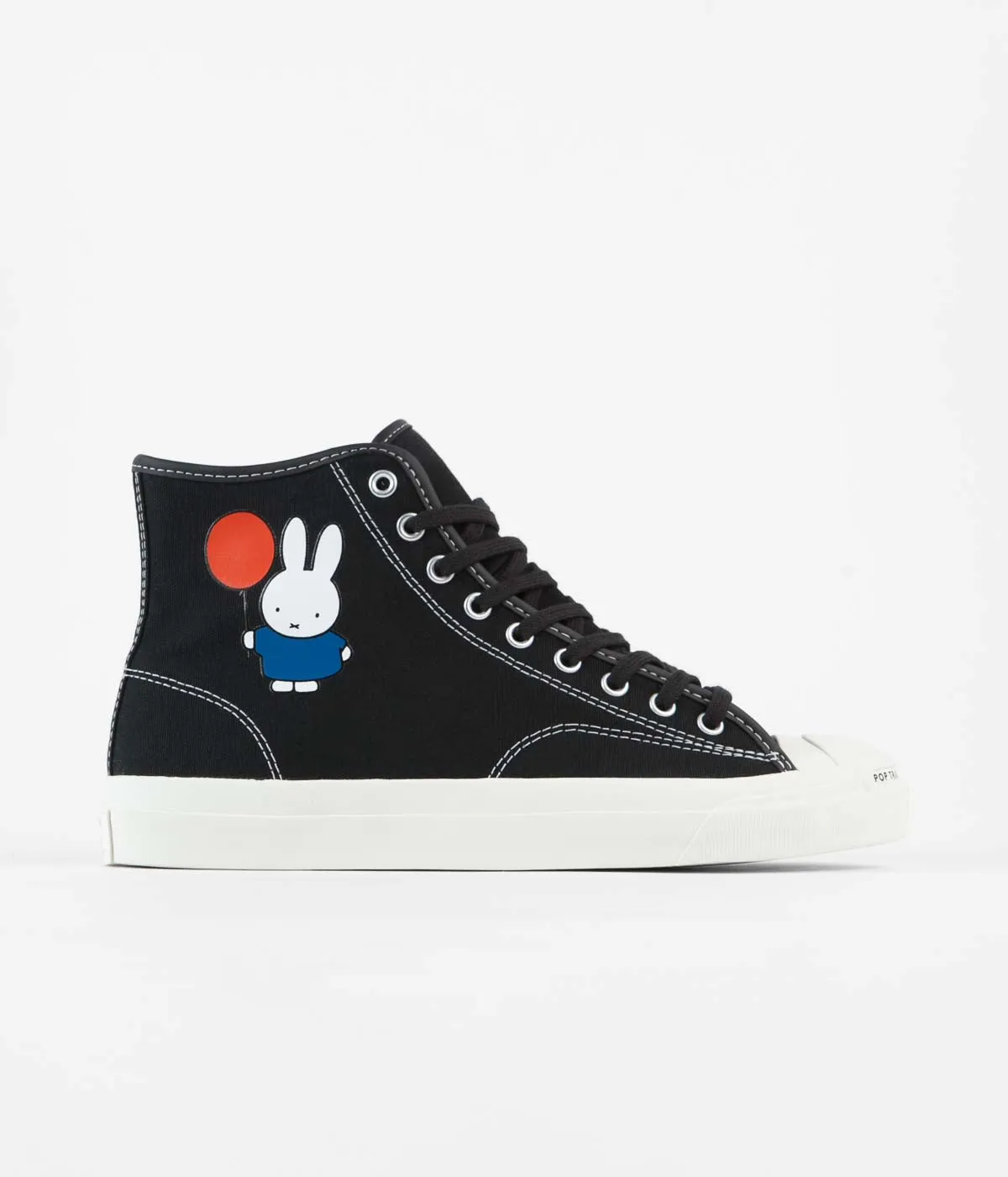 Converse x Pop Trading Company x Miffy JP Pro Hi Shoes - Black / Egret / Egret