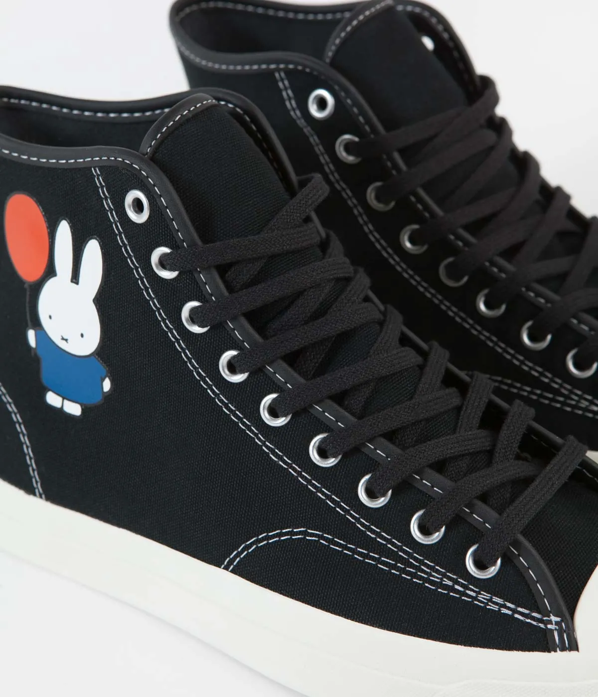 Converse x Pop Trading Company x Miffy JP Pro Hi Shoes - Black / Egret / Egret