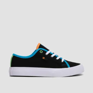 DC Manual Shoes - Black/White/Blue - Kids