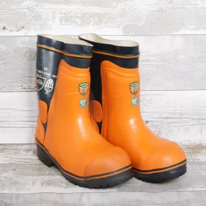 De-Branded Steel Toe Cap Chainsaw Class 2 Wellington Boots UK4