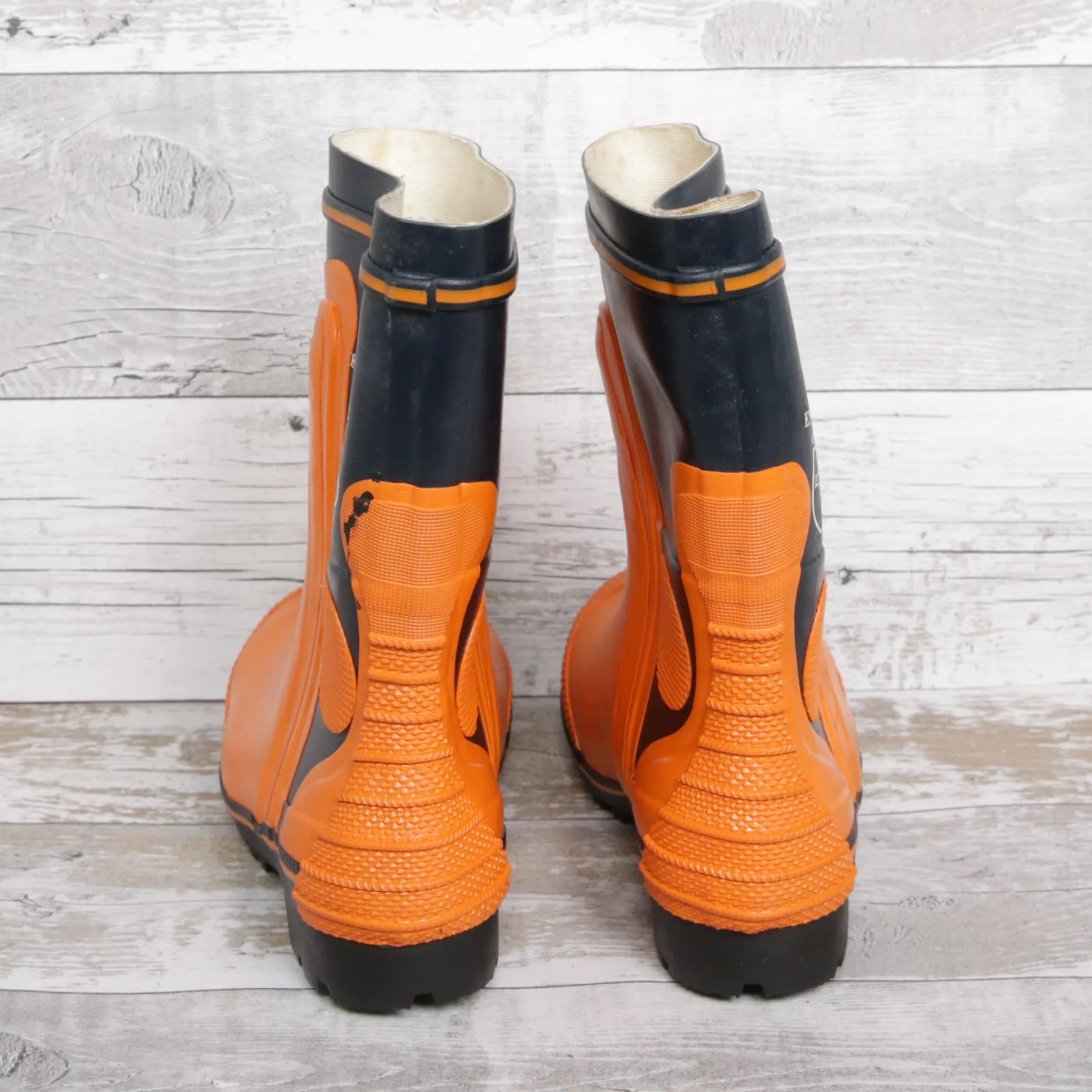 De-Branded Steel Toe Cap Chainsaw Class 2 Wellington Boots UK4