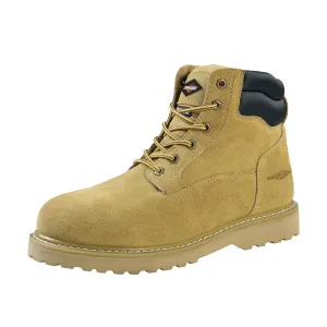 Diamondback Work Boots, 11, Extra Wide W, Tan, Leather Upper, Lace-Up, Steel Toe, With Lining