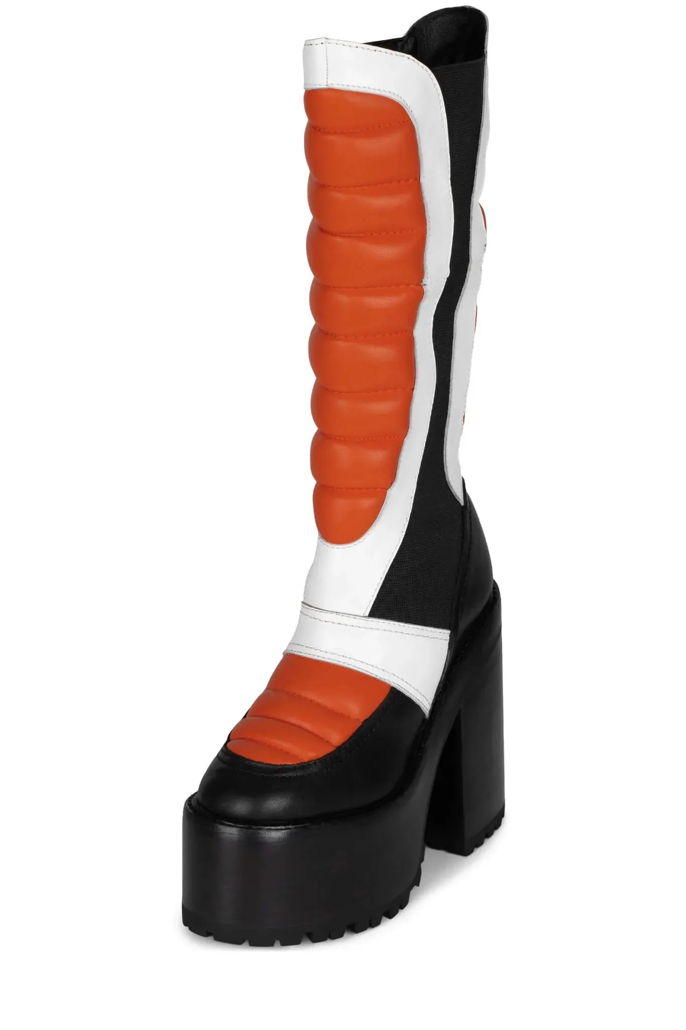 Dirt Bike Boots - Black/Orange/White