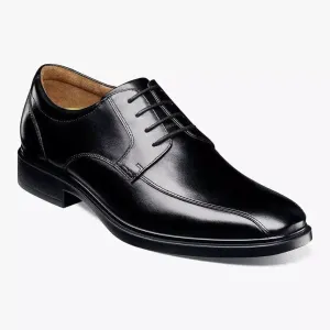 Florsheim Mens Forecast Solid Black Lace-up Leather Dress Shoes - Wide