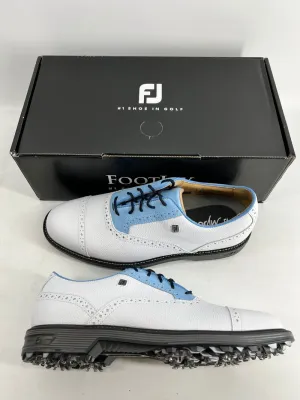 Footjoy Myjoys Premiere Series Tarlow Golf Shoes White Blue 9 Medium