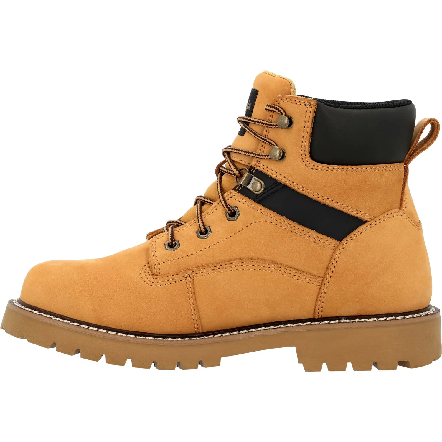 Georgia Mens Core 37 Steel Toe WP Wheat Leather Work Boots