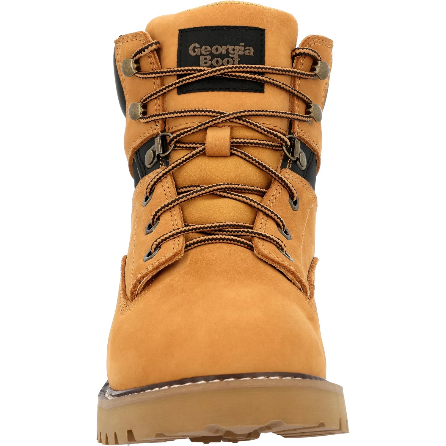 Georgia Mens Core 37 Steel Toe WP Wheat Leather Work Boots