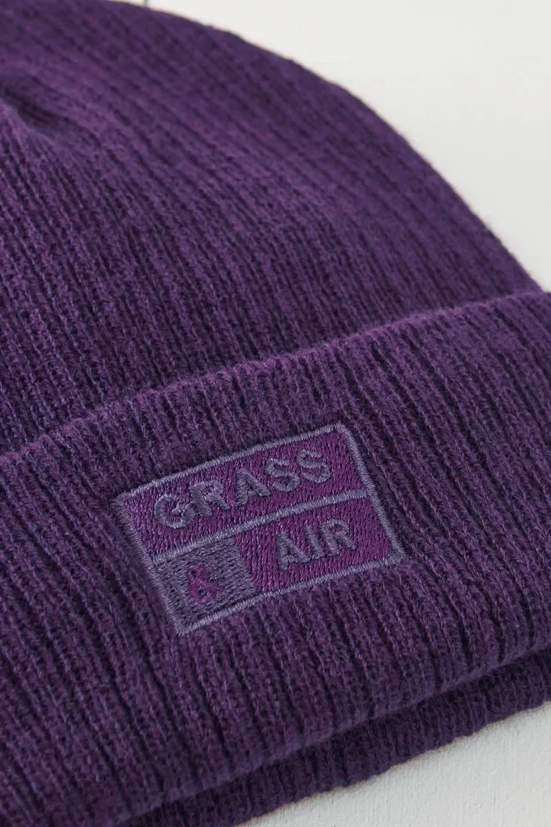 Grass & Air: Icelandic Amethyst Purple Beanie Hat