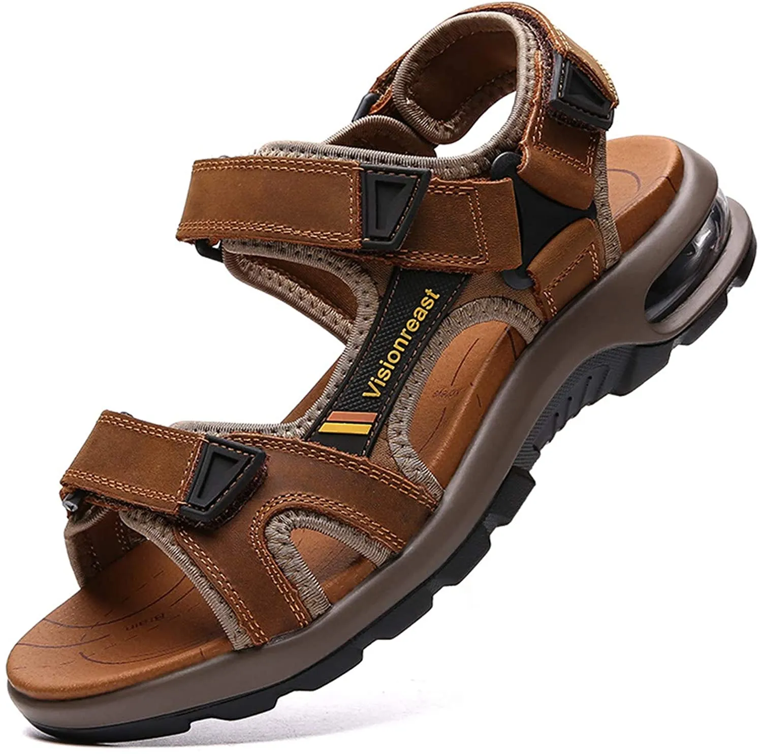 Herrensandalen Echtes Leder Herren Hausschuhe Gladiator Herren Strandsandalen Weiche, bequeme Outdoor-Watschuhe