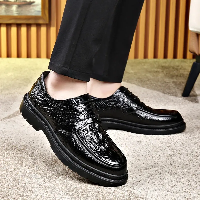 Hnzxzm Crocodile Shoes Men Wedding Dress Leather Shoes Men Italiano Oxford Shoes Men Business Suit Office 2024