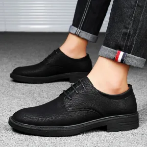 Hnzxzm Oxford Mens Dress Shoes lace up outdoor Formal Business Leather Minimalist Shoes for Men outdoor dress wedding party shoes