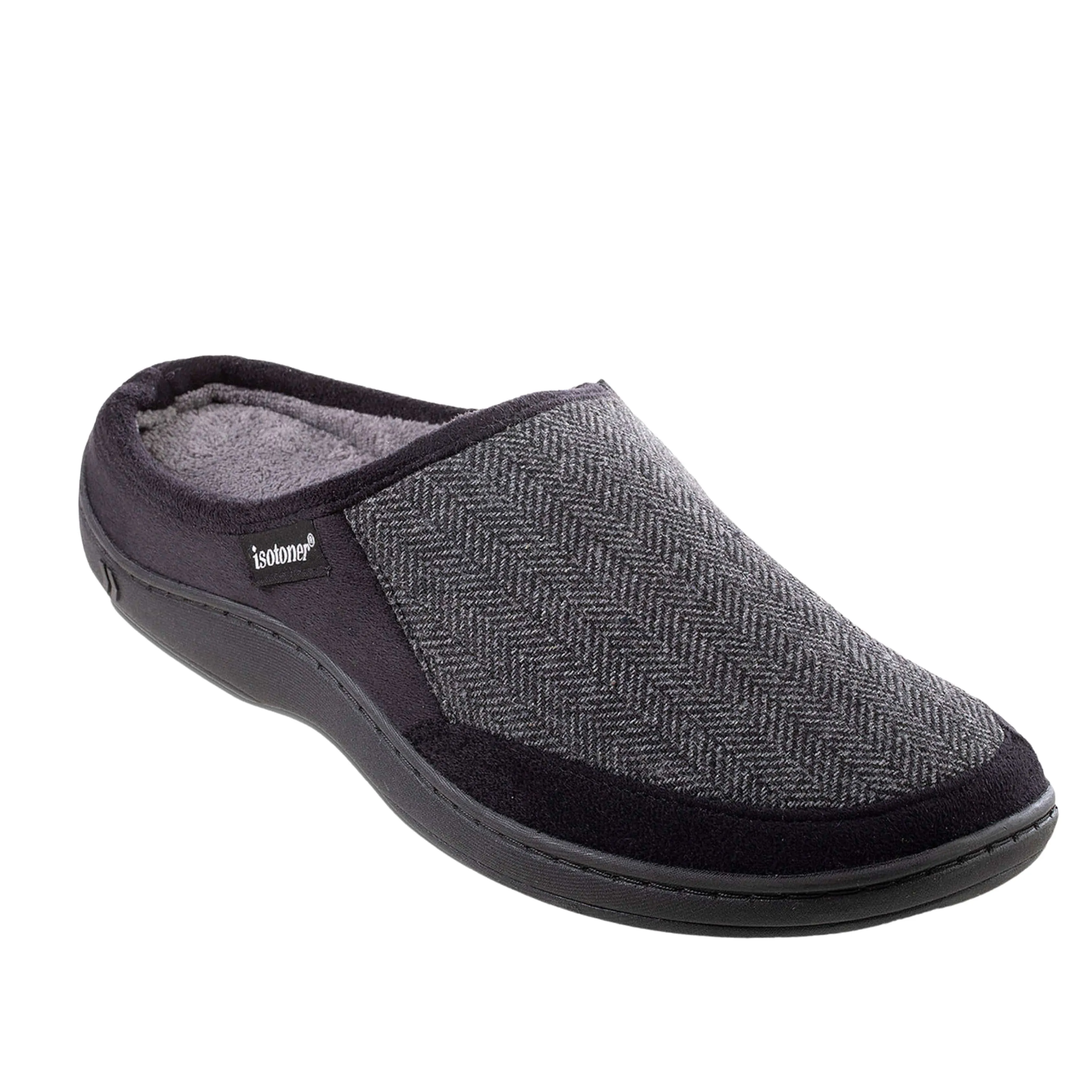 ISOTONER - Herringbone Logan Hoodback Slipper