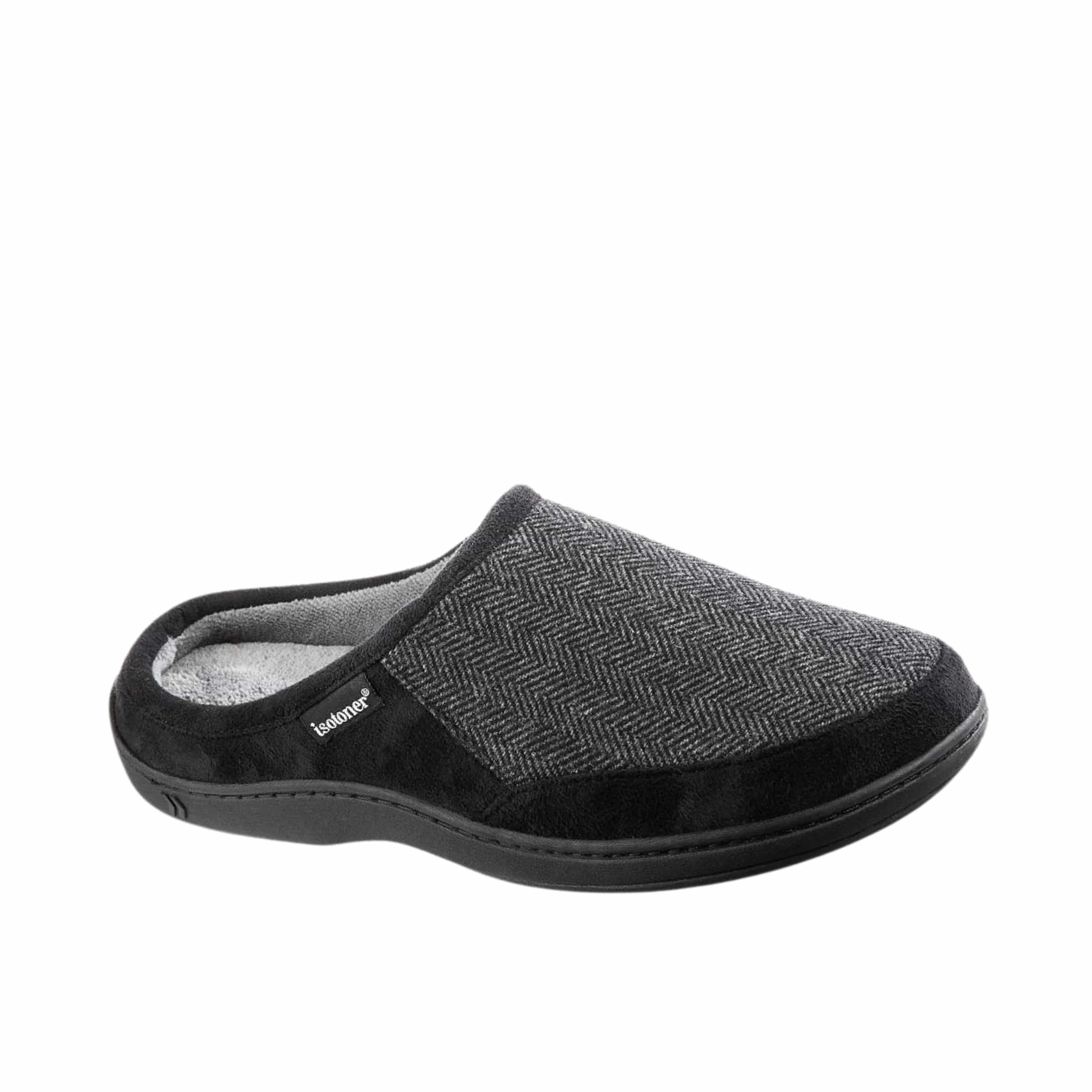 ISOTONER - Herringbone Logan Hoodback Slipper