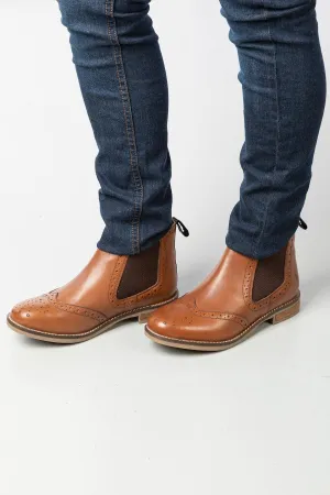 Ladies Brogue Chelsea Boots - Kirby II