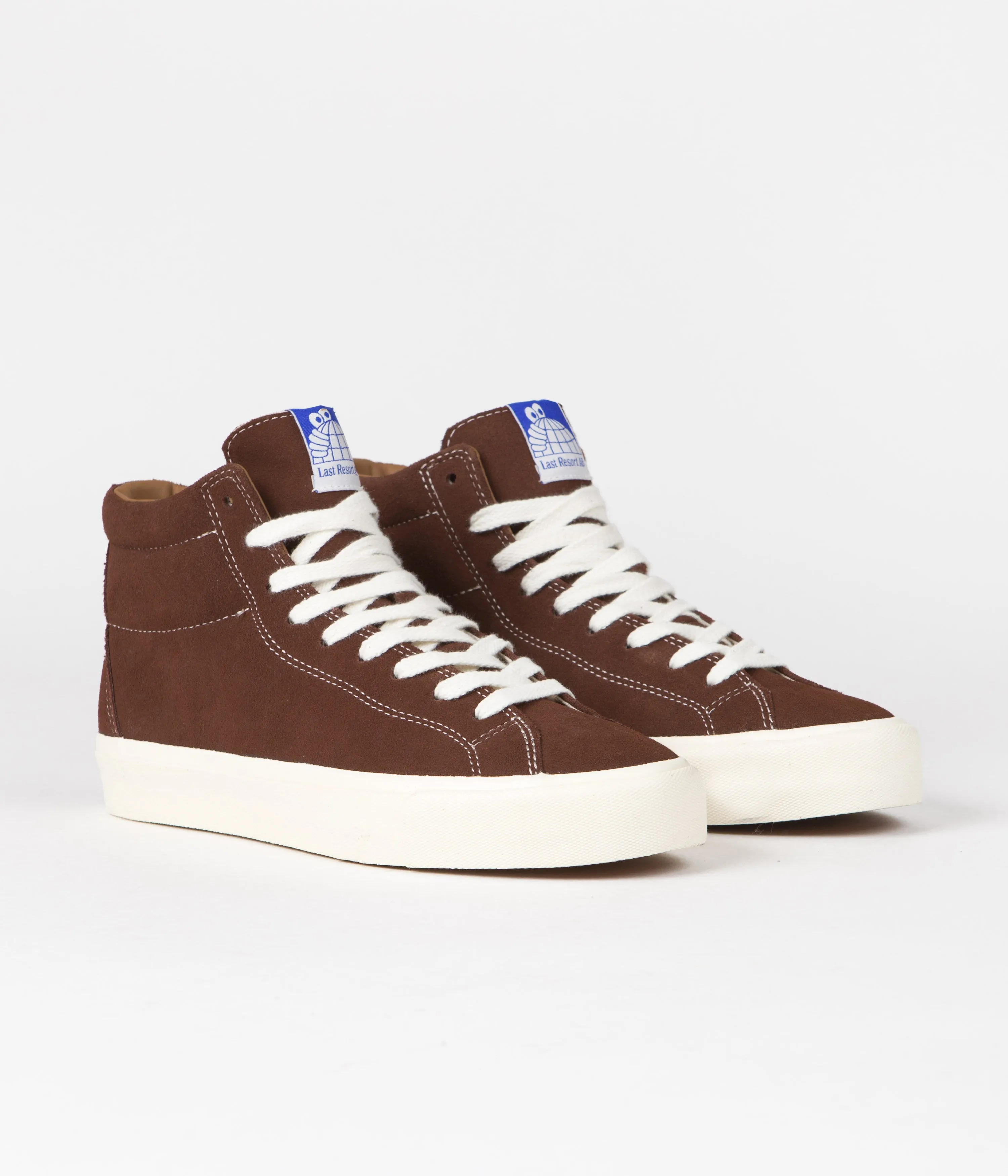 Last Resort AB VM003 Suede Hi Shoes - Choc Brown / White