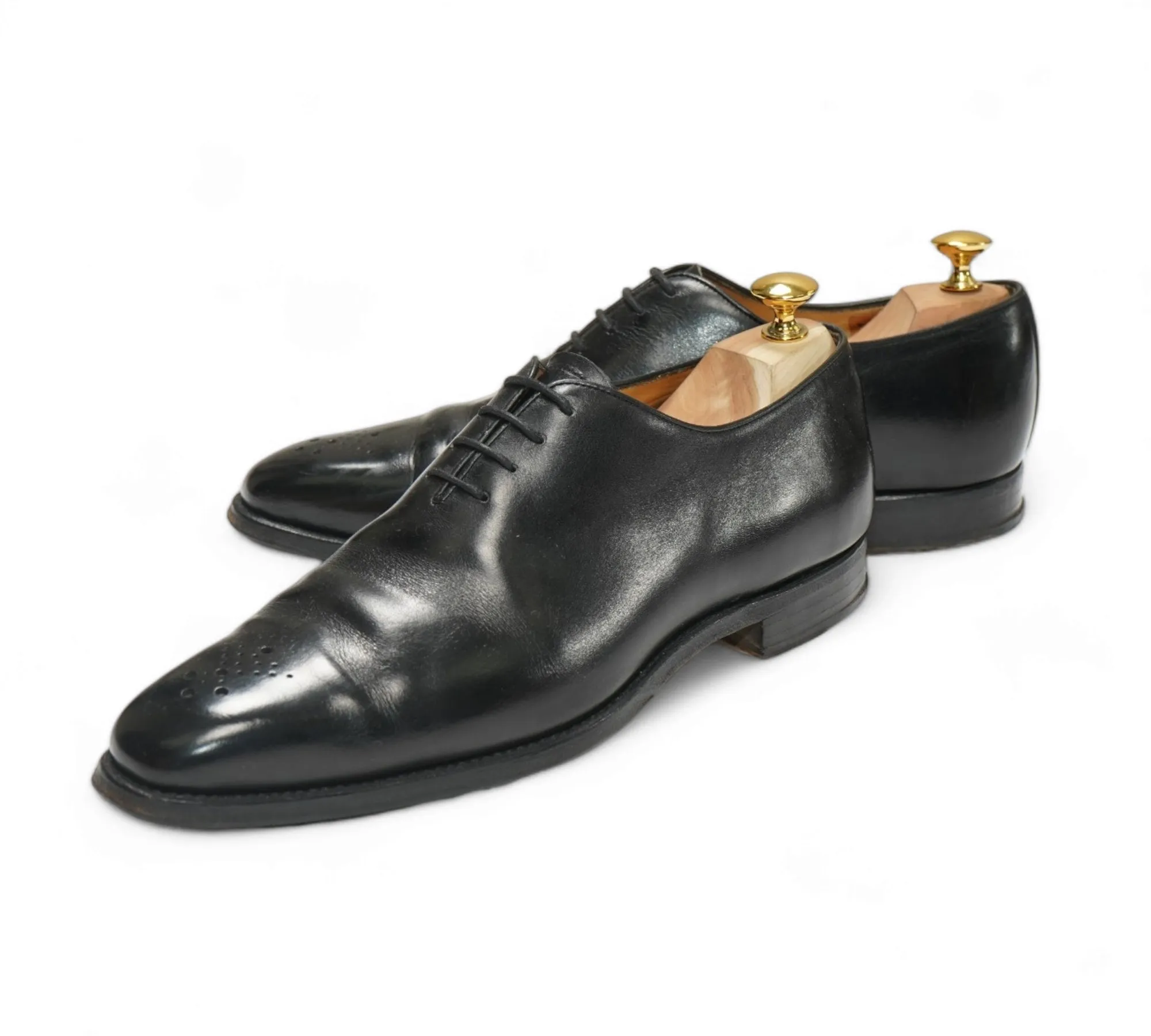 LodinG -  Black Whole-Cut Leather Oxfords UK 8/EU 42