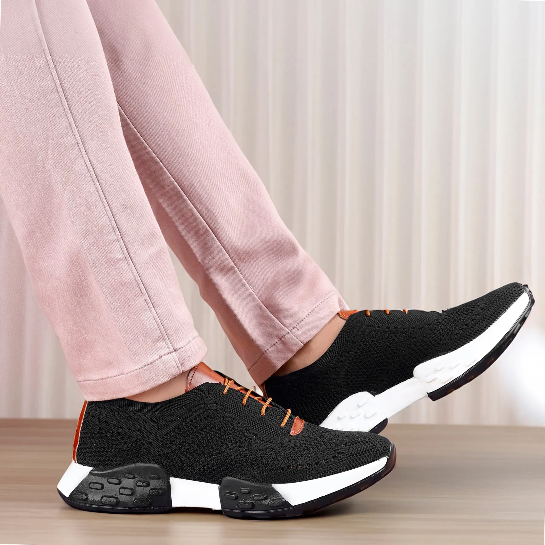 Men's Latest Knitted Casual Sports Lace-Up Shoes