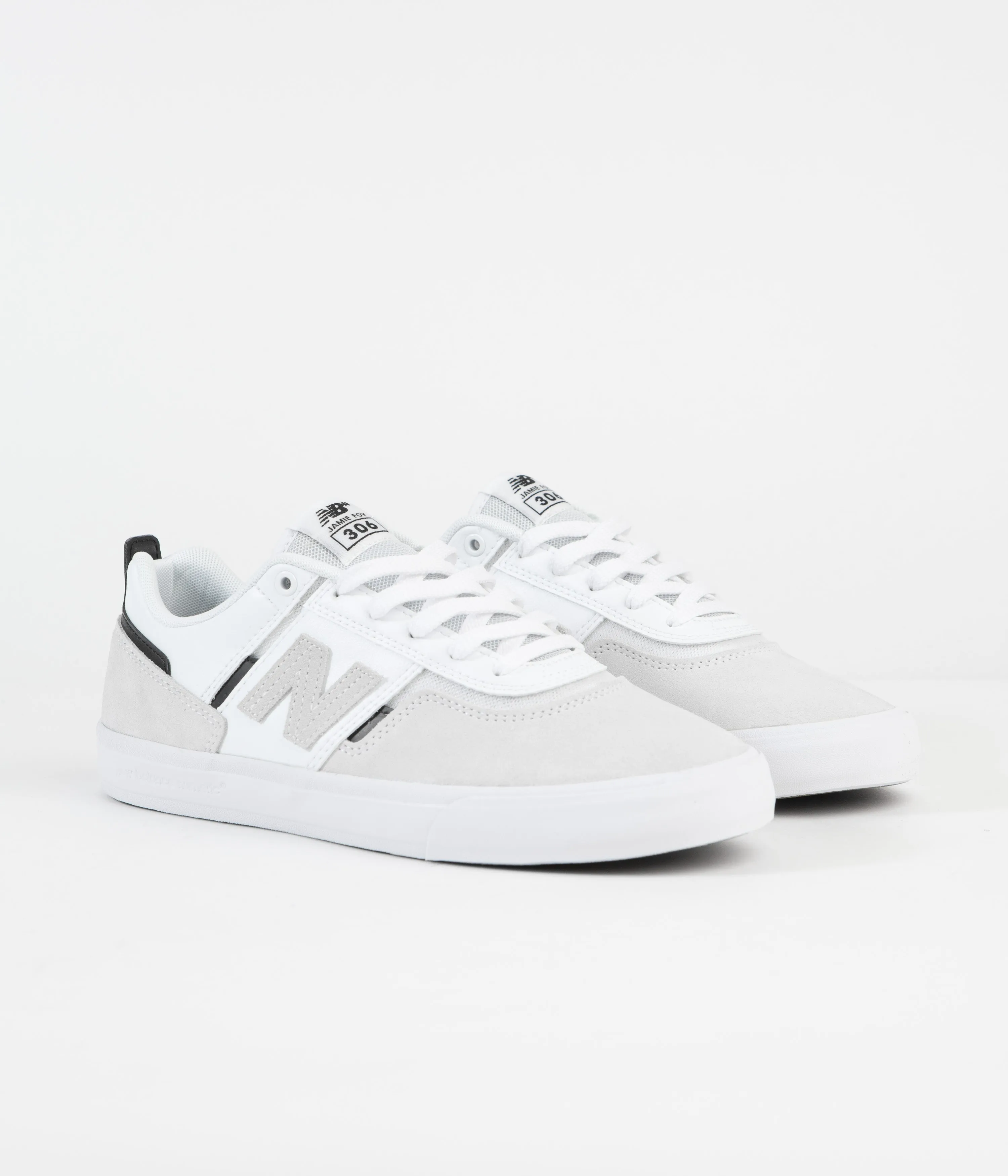 New Balance Numeric 306 Jamie Foy Shoes - White / White / Black