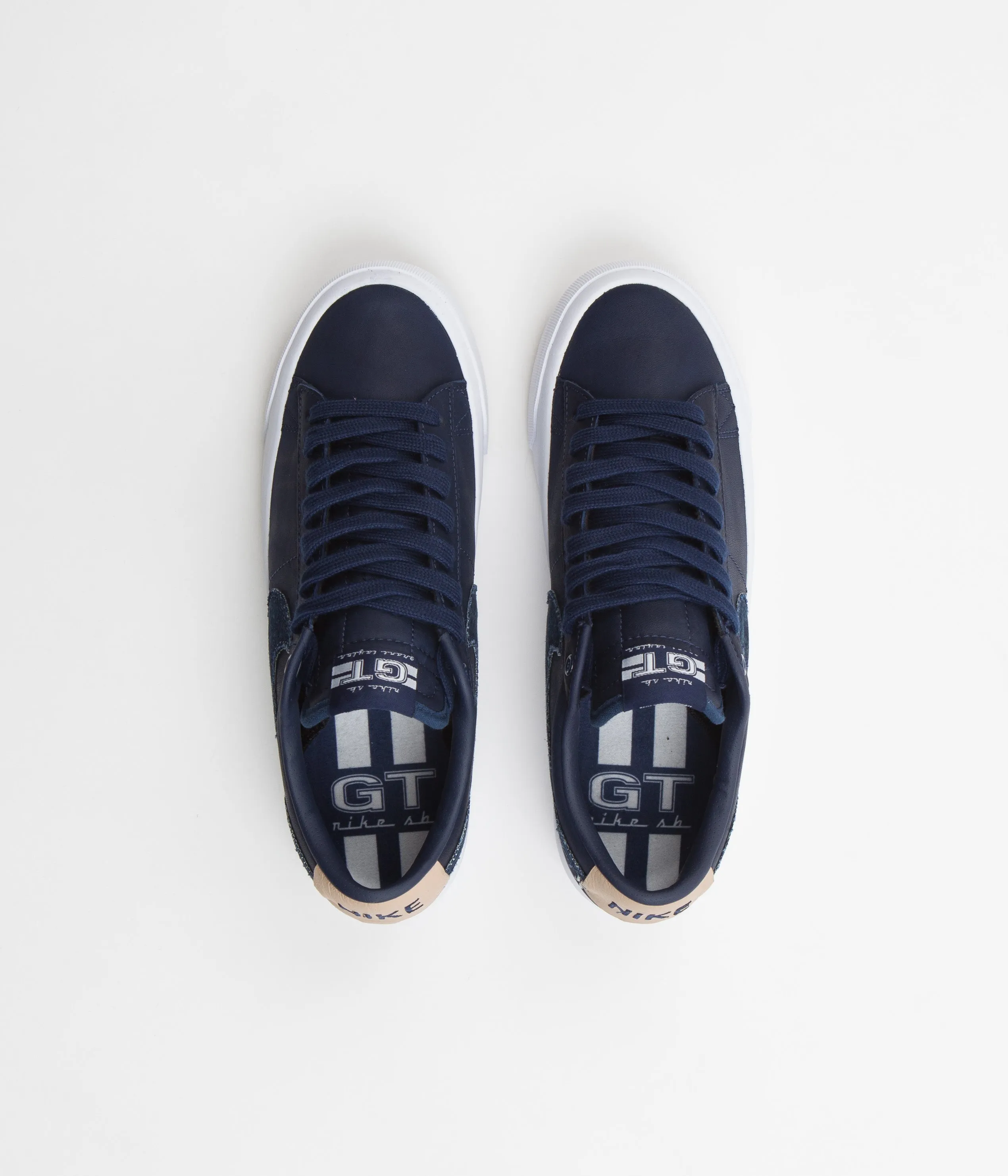 Nike SB Blazer Low Pro GT Premium Shoes - Midnight Navy / Midnight Navy - White