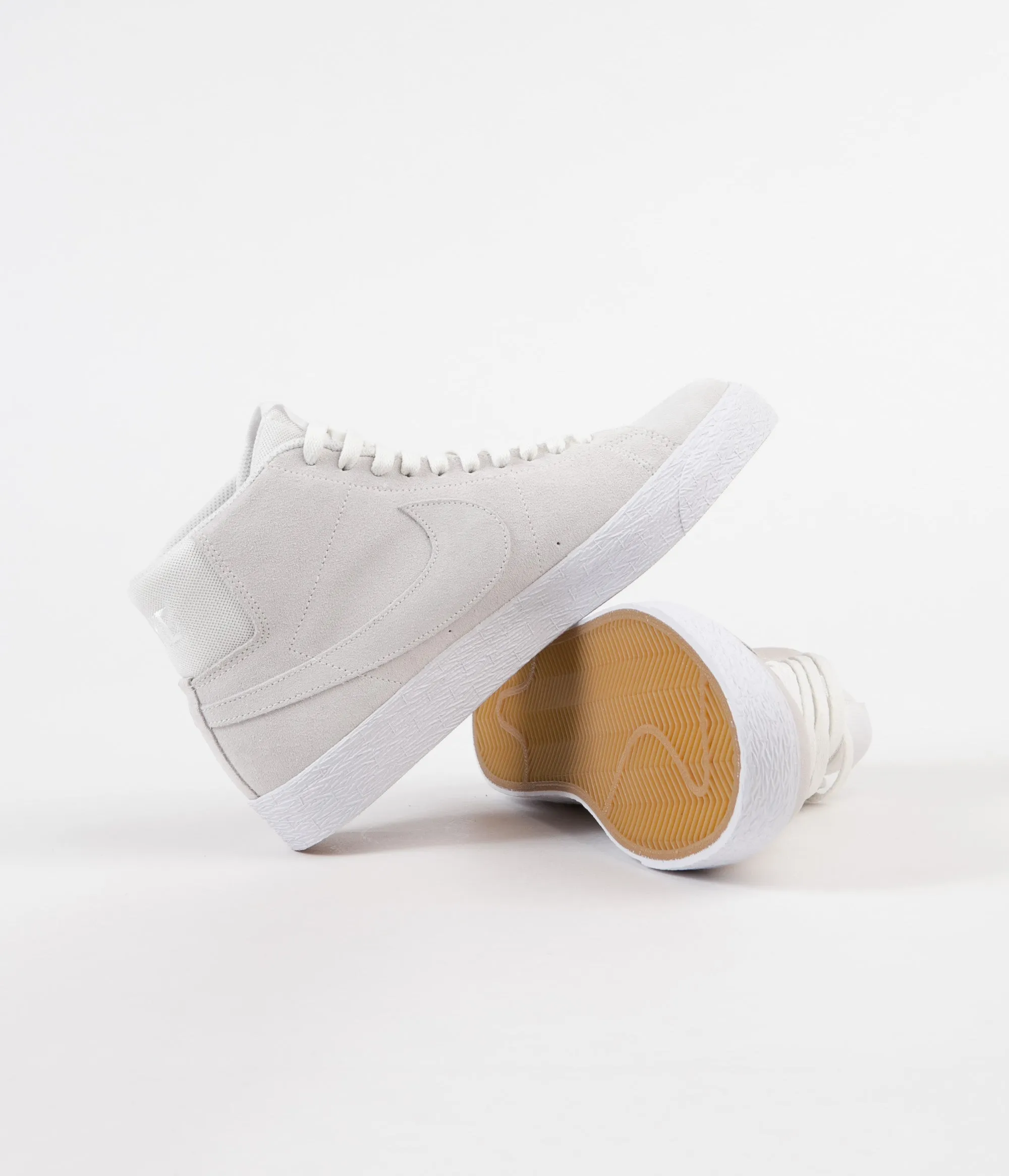 Nike SB Blazer Mid Deconstructed Shoes - Summit White / Summit White - White - White