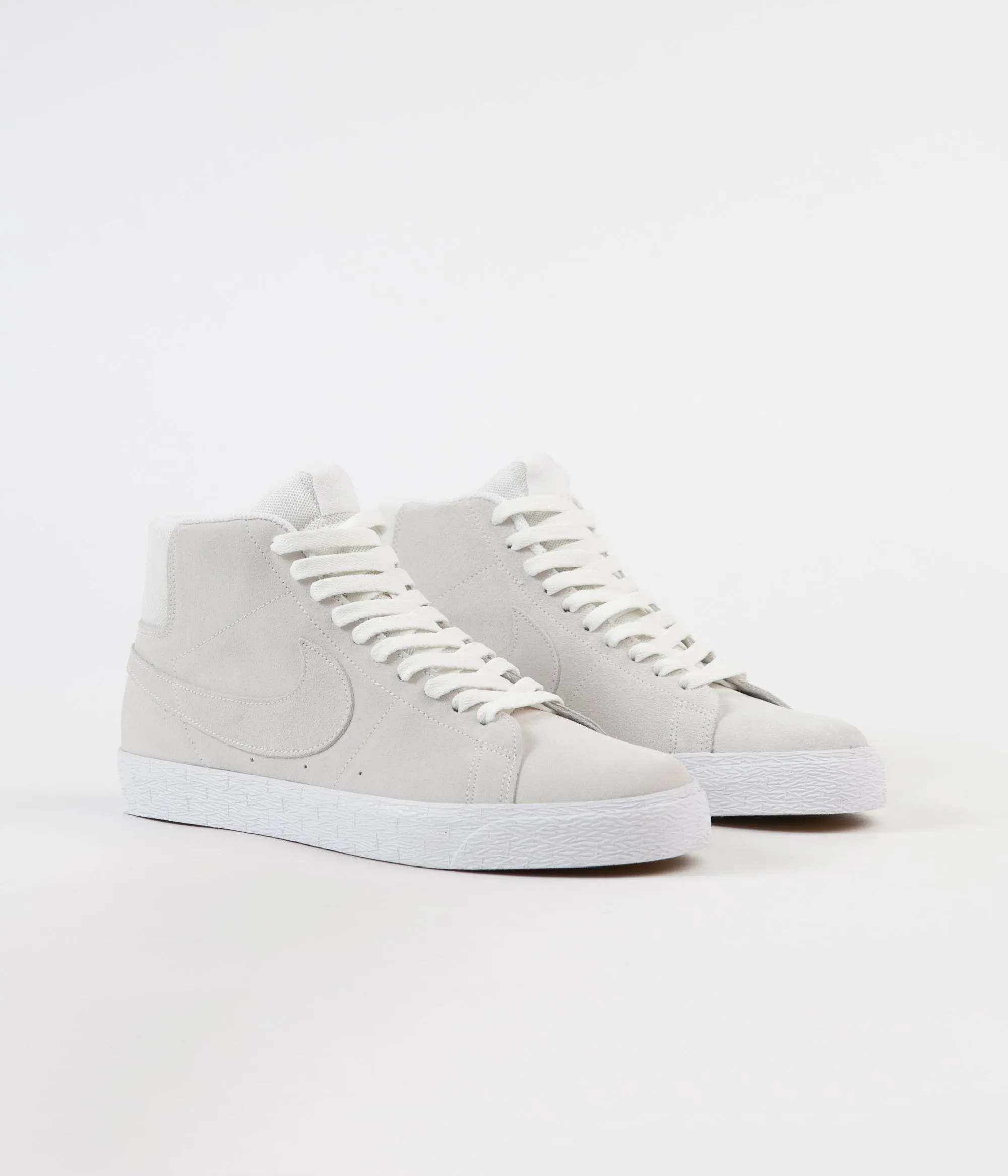 Nike SB Blazer Mid Deconstructed Shoes - Summit White / Summit White - White - White