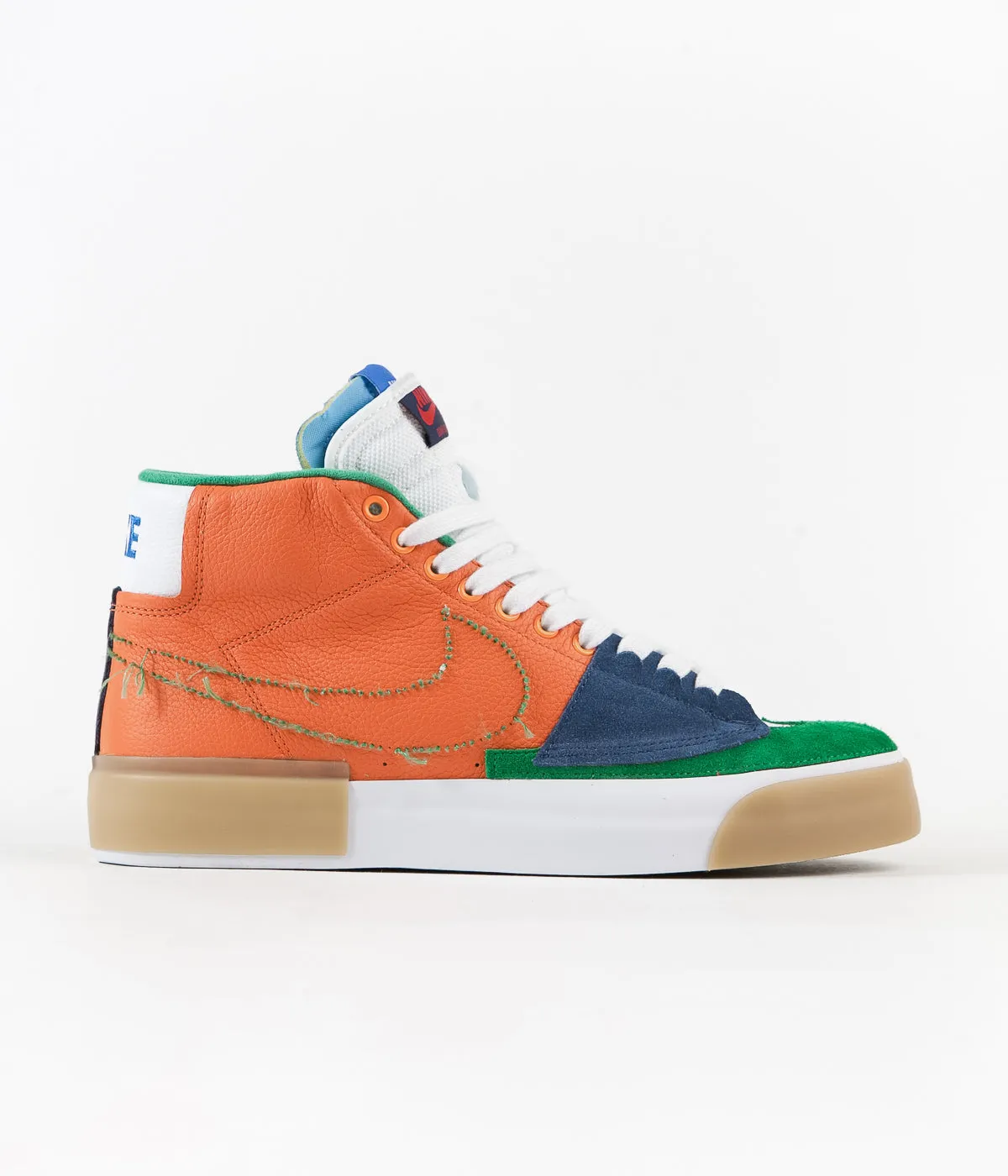 Nike SB Blazer Mid Edge Shoes - Safety Orange / Lucky Green