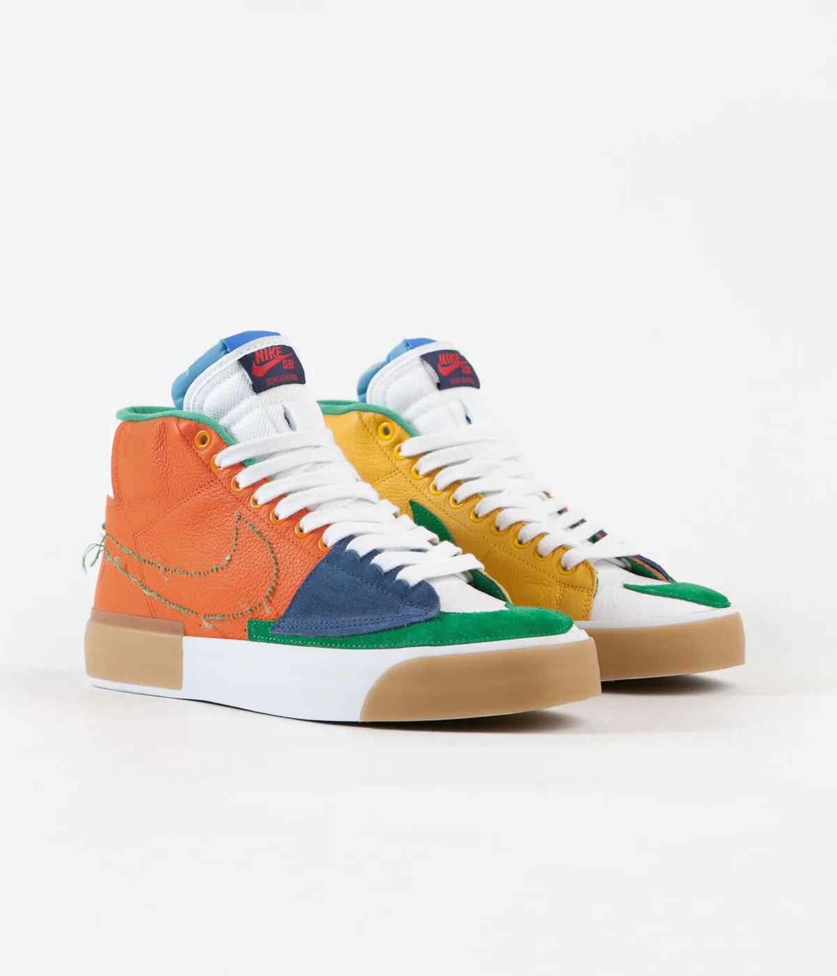 Nike SB Blazer Mid Edge Shoes - Safety Orange / Lucky Green