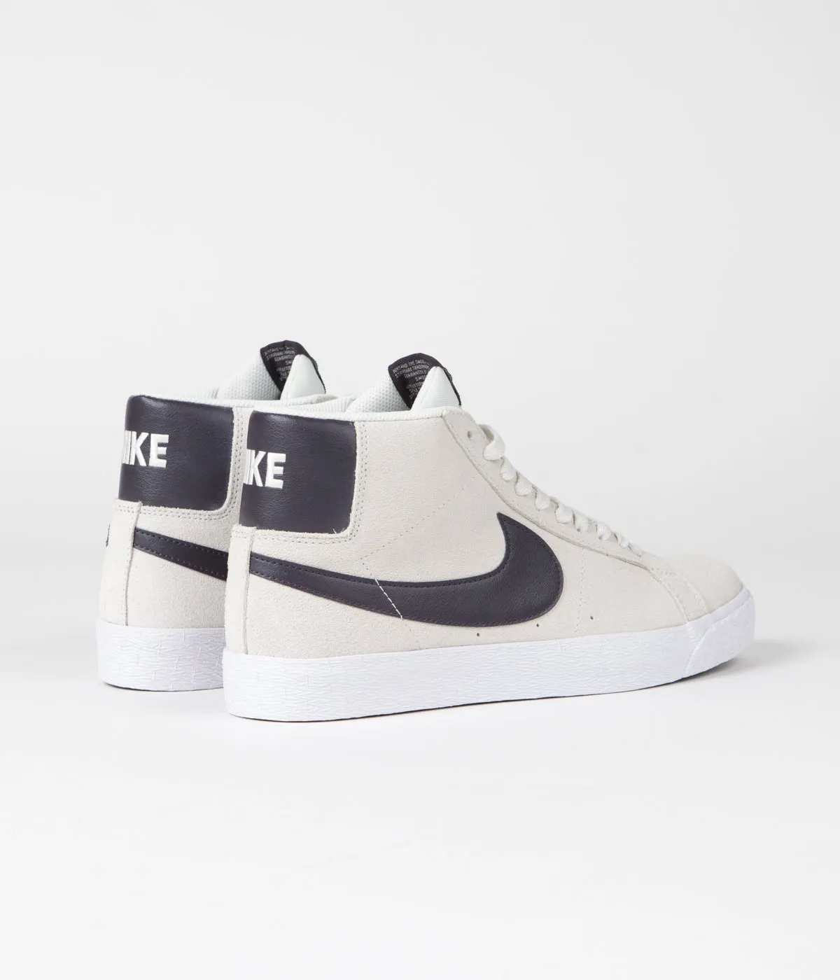 Nike SB Blazer Mid Shoes - Phantom / Cave Purple - Phantom - White