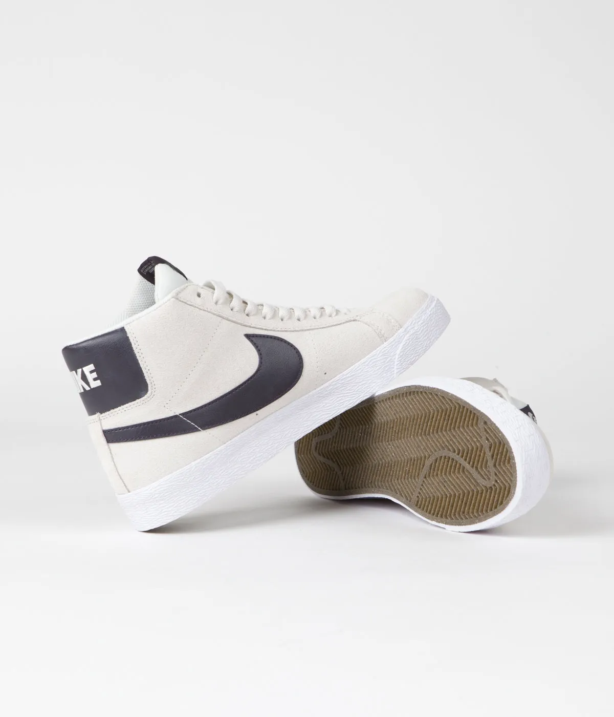 Nike SB Blazer Mid Shoes - Phantom / Cave Purple - Phantom - White