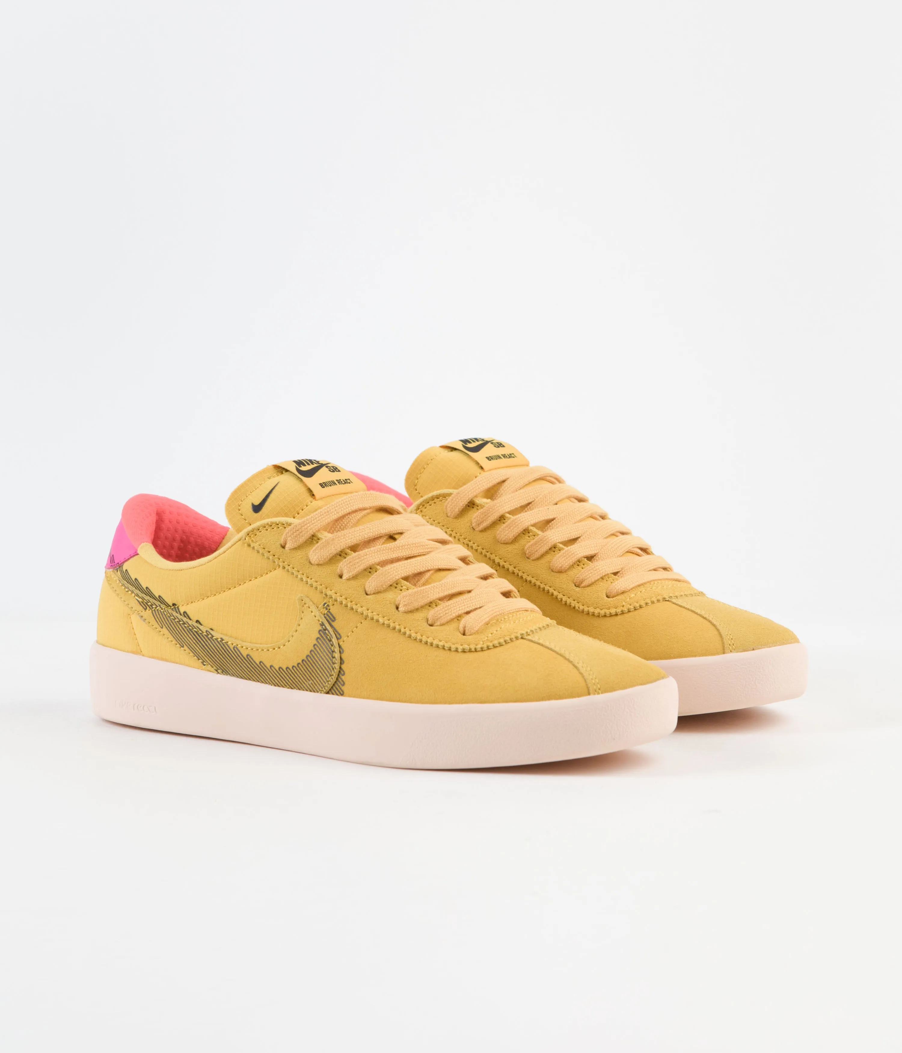 Nike SB Bruin React Shoes - Pollen / Black - Pale Coral