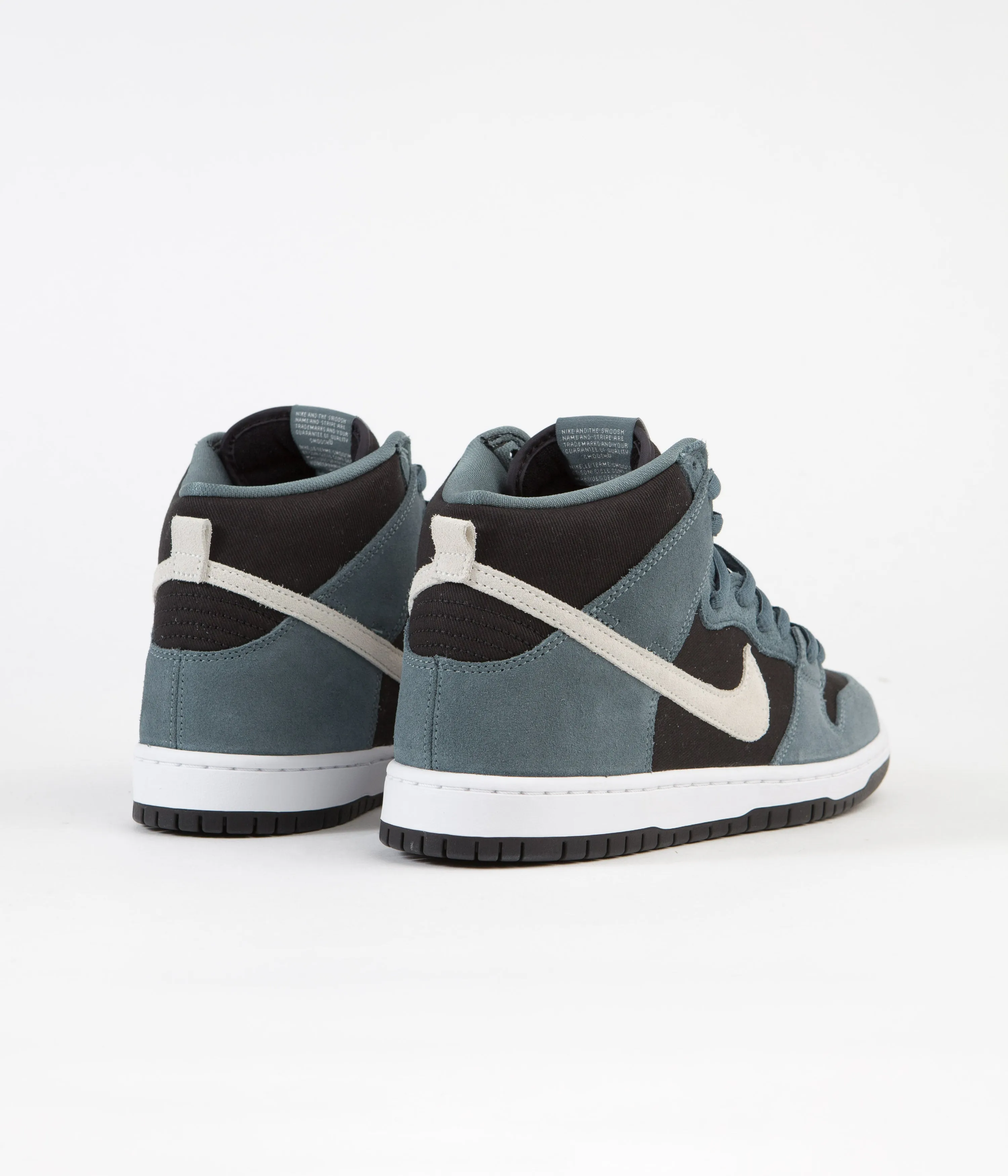 Nike SB Dunk High Pro Shoes - Mineral Slate / Sail - Black - White