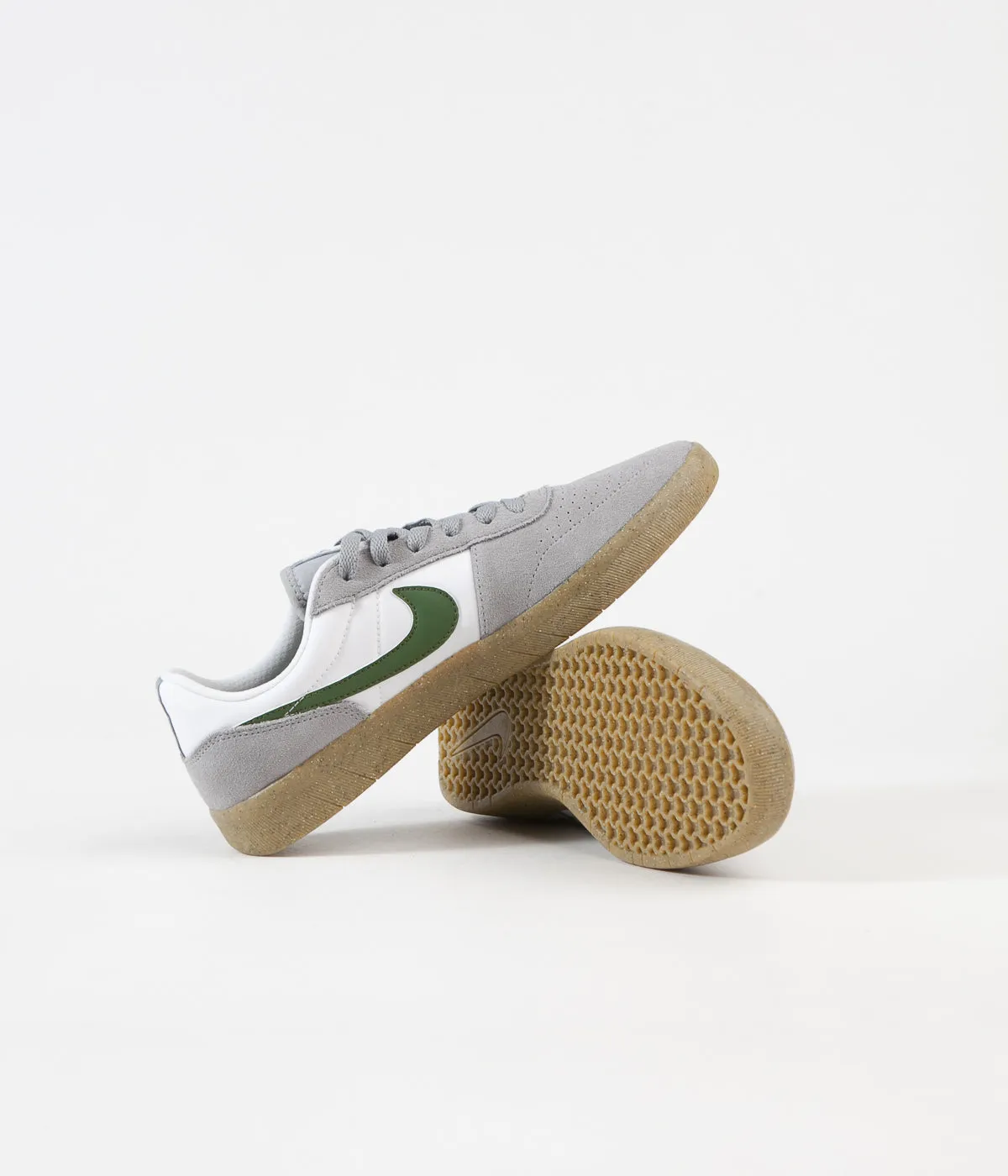 Nike SB Team Classic Shoes - Particle Grey / Forest Green - Particle Grey