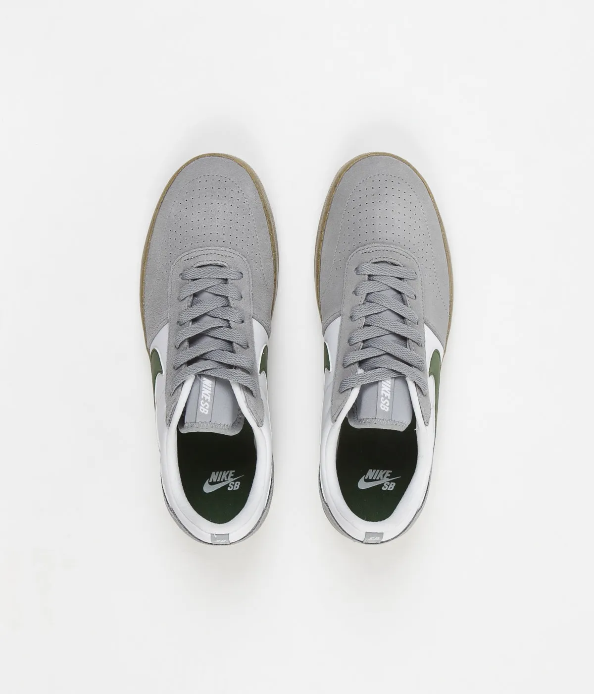 Nike SB Team Classic Shoes - Particle Grey / Forest Green - Particle Grey