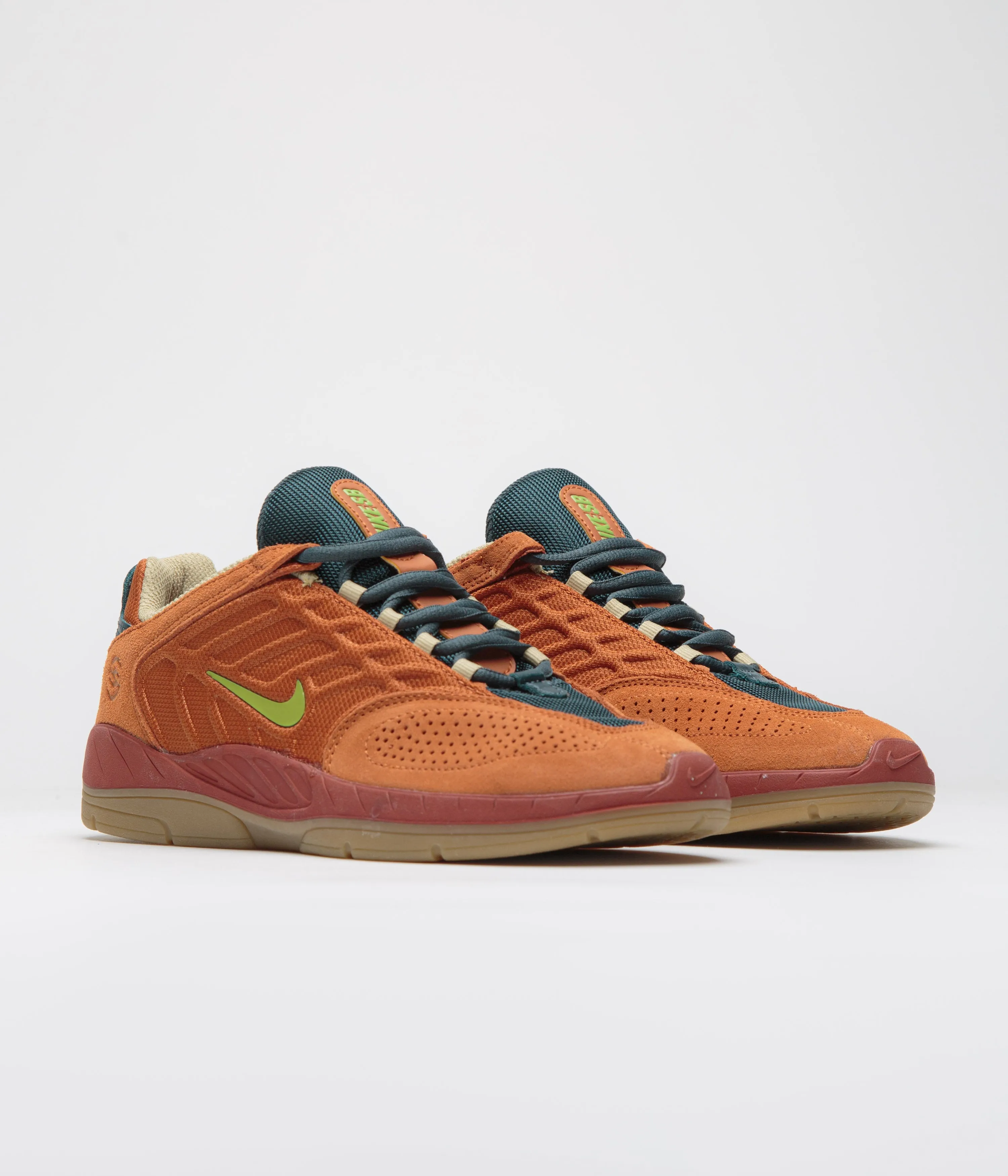 Nike SB Vertebrae TE Shoes - Dark Russet / Pear - Desert Orange